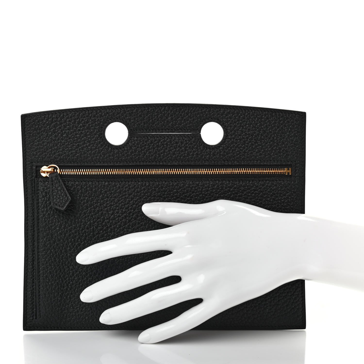 Hermes Togo Backpocket Pouch 25 Black 2 of 8