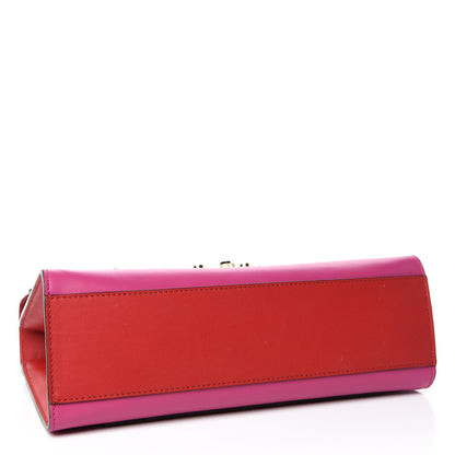 Gucci Moon Calfskin Bi-Color Medium Padlock Shoulder Bag New Rosette Hibiscus Red 4 of 9