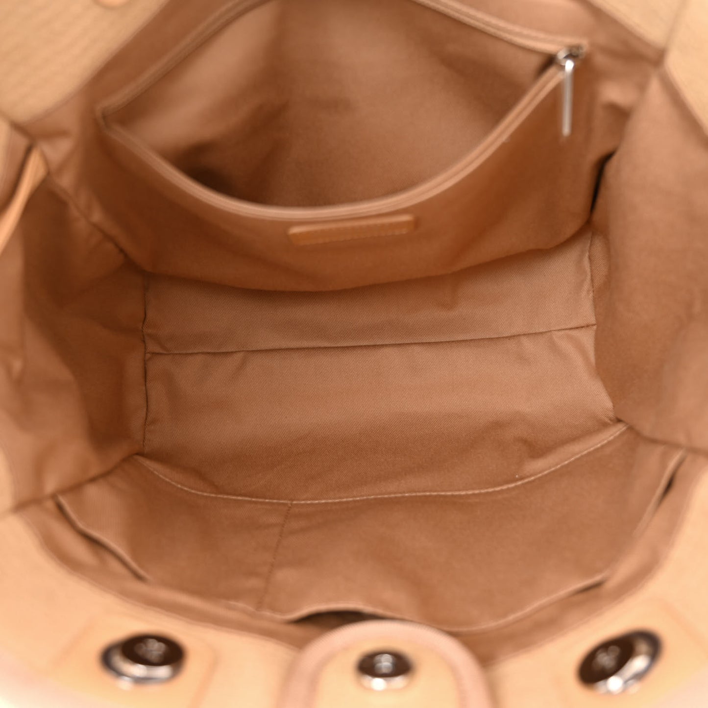 Mixed Fibers Small Deauville Tote Beige