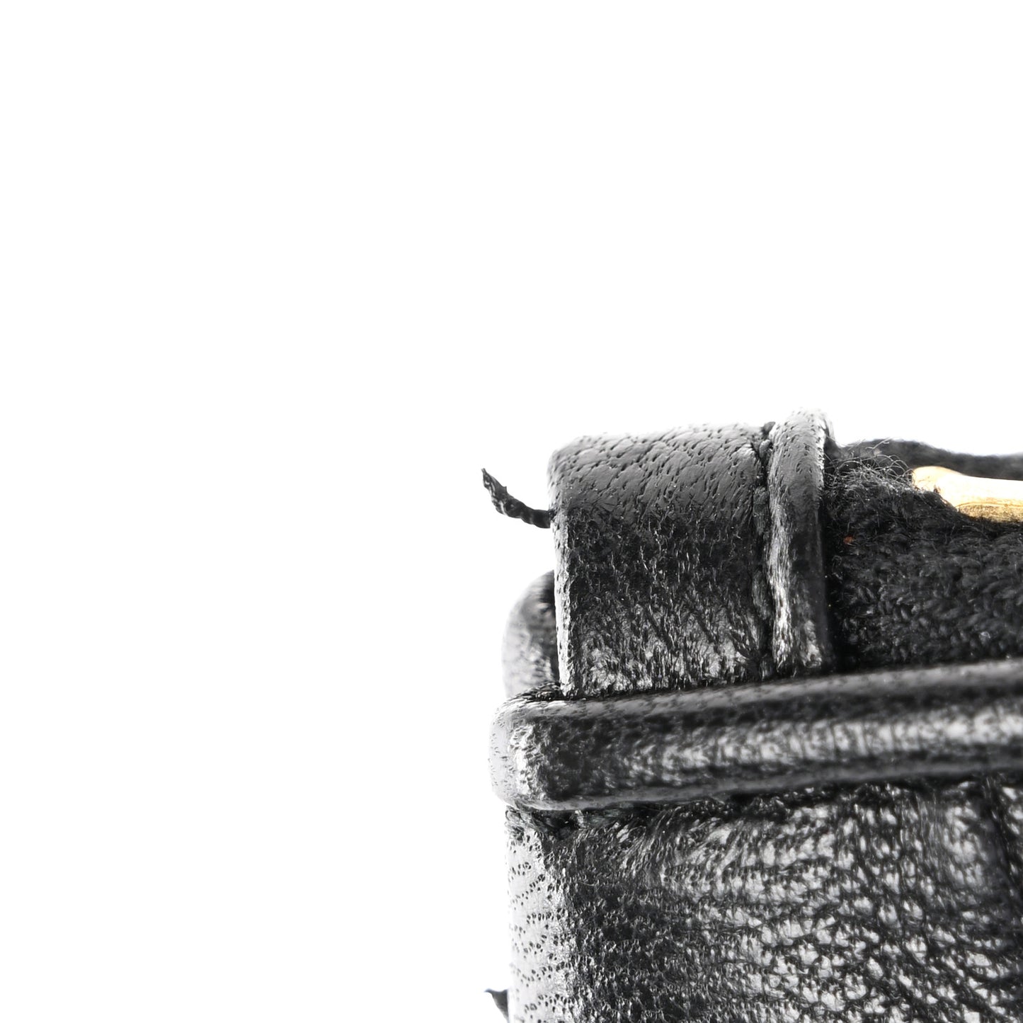 Nappa Gaufre Small Zip Pouch Black