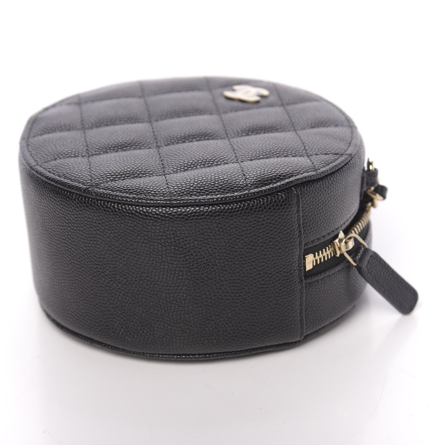 Chanel Caviar Quilted Round Clutch With Chain Black 9 of 11