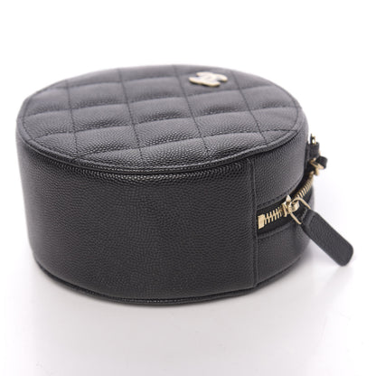 Chanel Caviar Quilted Round Clutch With Chain Black 9 of 11