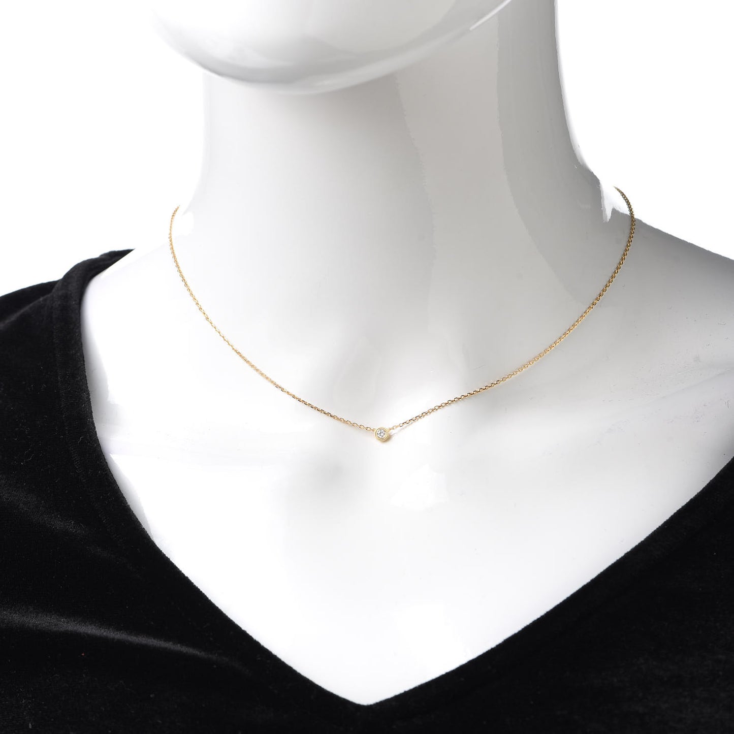 18K Yellow Gold Diamond XS D'Amour Pendant Necklace