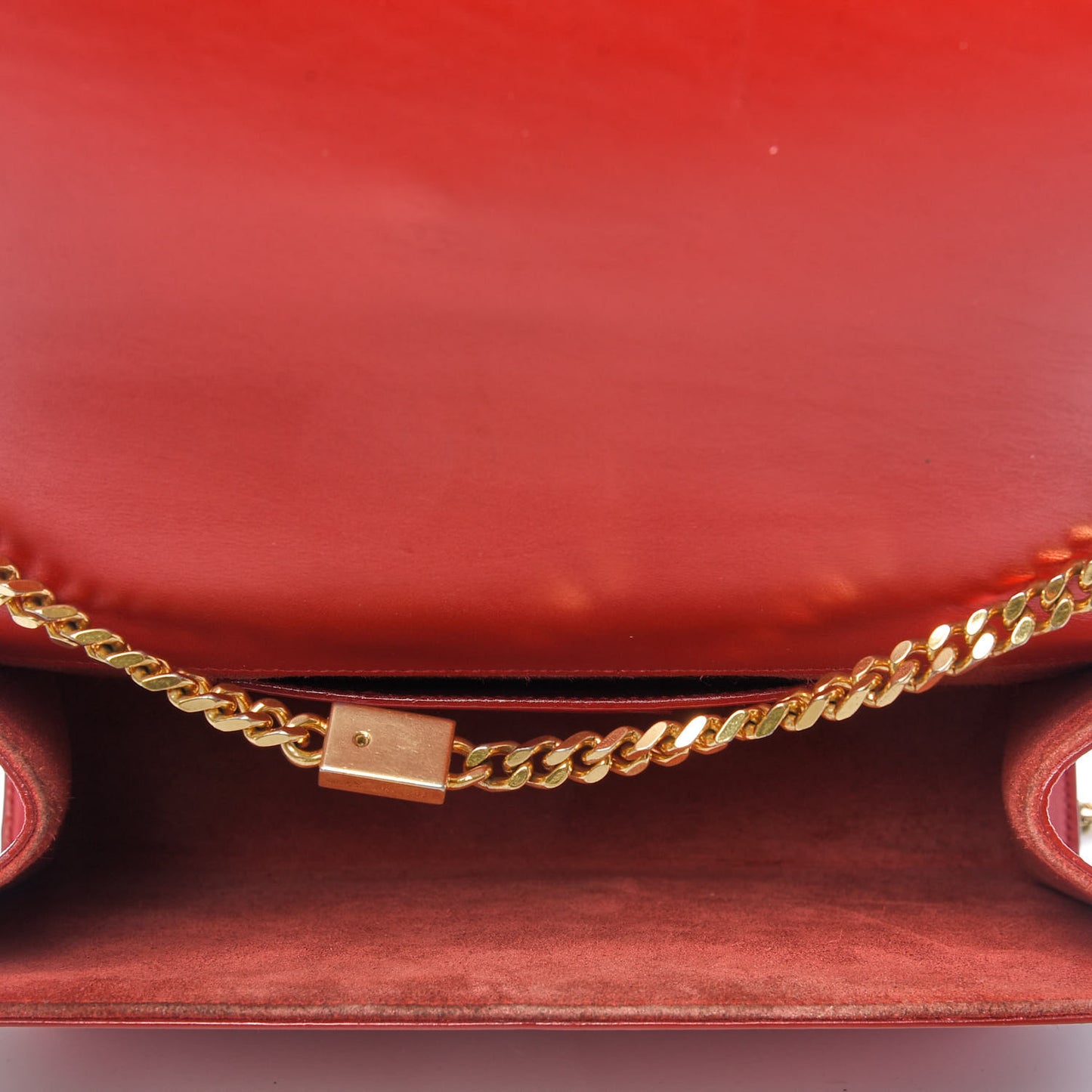 Smooth Calfskin Medium Classic Monogram Kate Tassel Satchel Lipstick Red