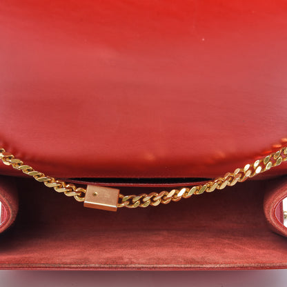 Saint Laurent Smooth Calfskin Medium Classic Monogram Kate Tassel Satchel Lipstick Red 4 of 10