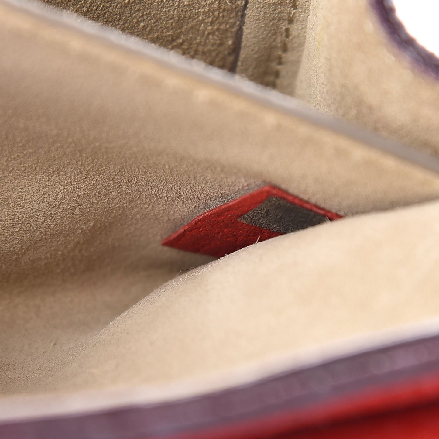 Grained Lambskin Mini Drew Shoulder Bag Plaid Red
