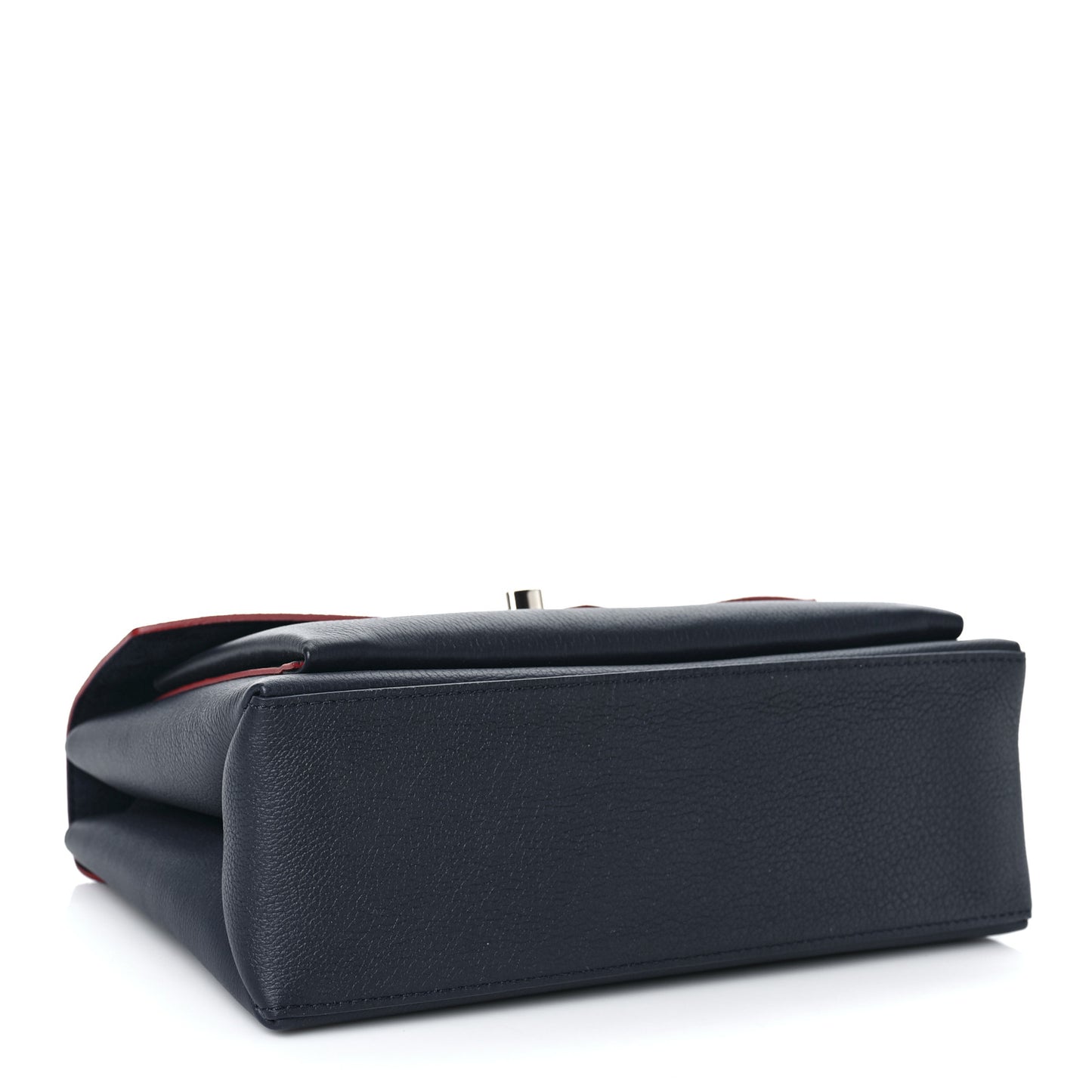 Soft Calfskin My Lockme Top Handle Marine Rouge