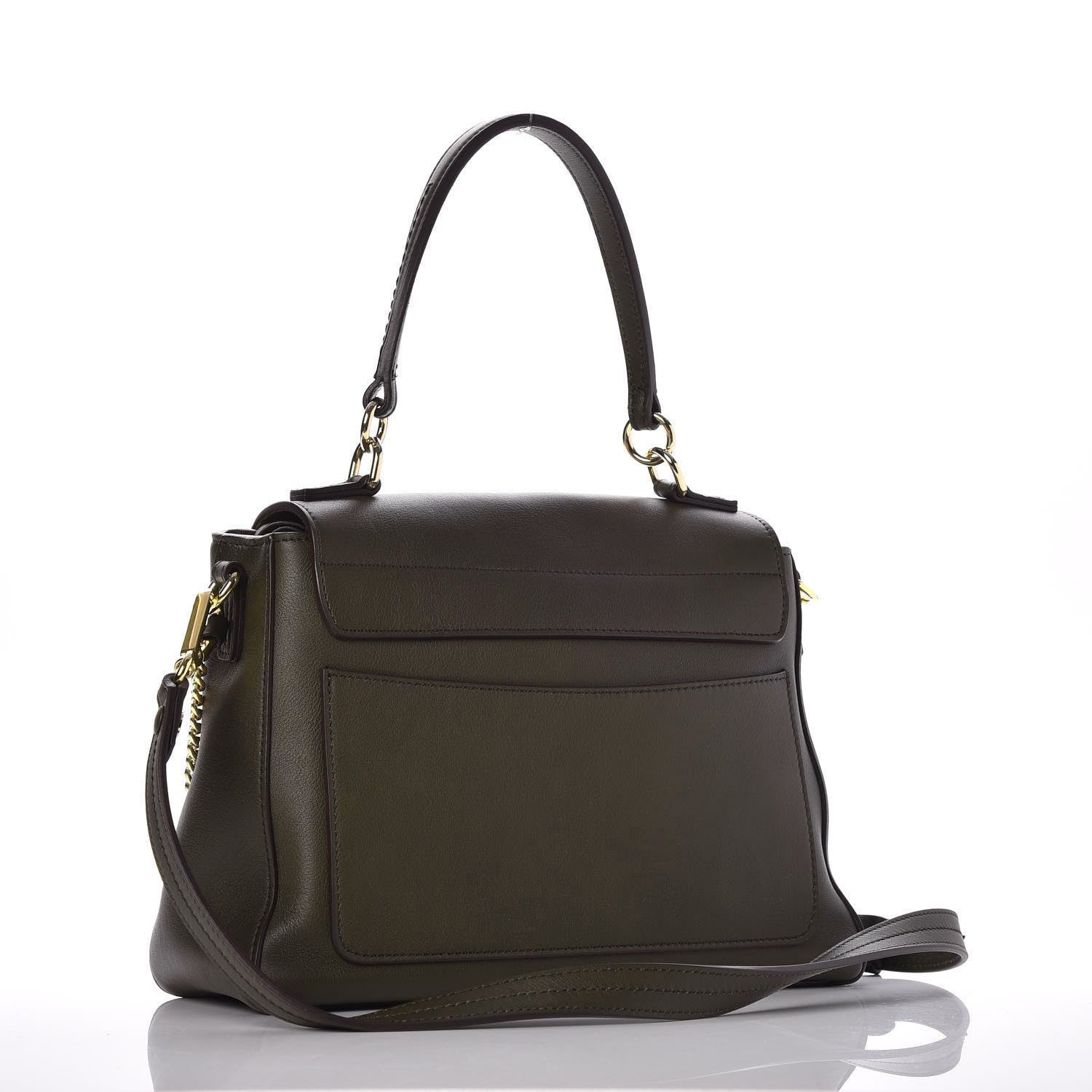 Chloe Calfskin Small Faye Day Shoulder Bag Deep Forest 4 of 8