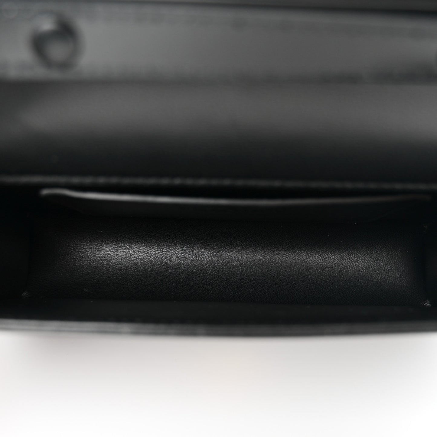 Shiny Calfskin Vlogo Small Shoulder Bag Black
