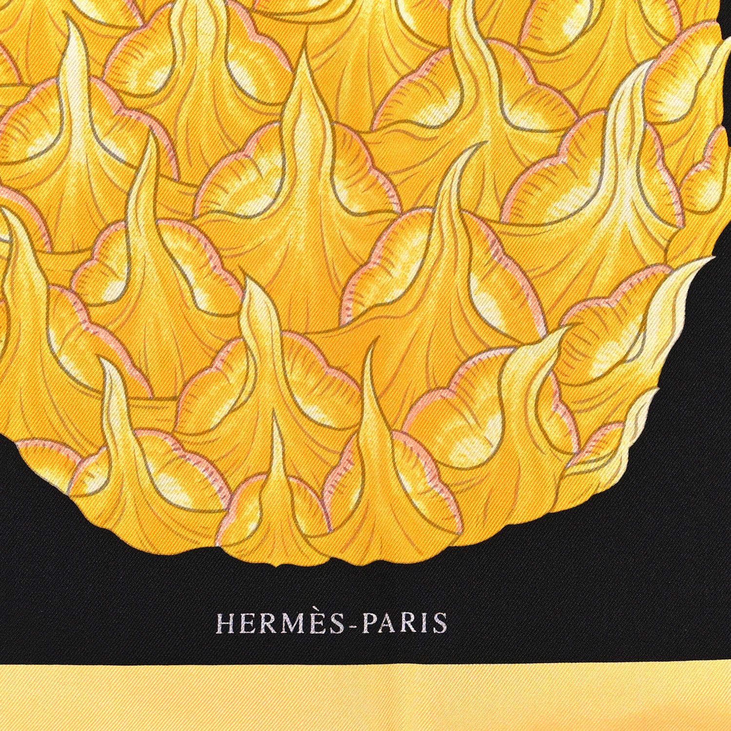 Hermes Silk Index Bromeliaceae Scarf 90 Black Vert Multicolor 2 of 3