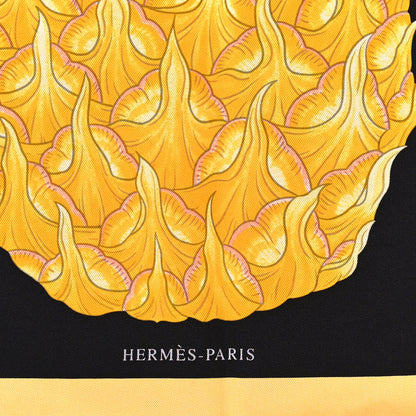 Hermes Silk Index Bromeliaceae Scarf 90 Black Vert Multicolor 2 of 3