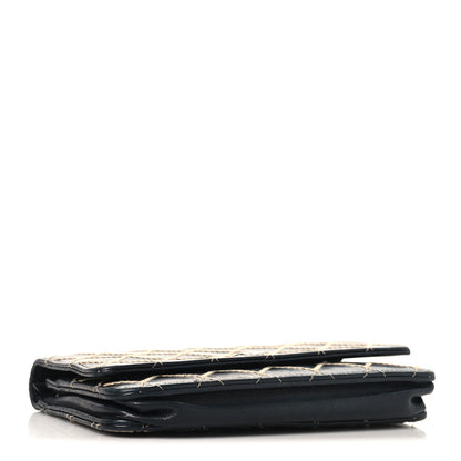 Chanel Calfskin Diamond Stitch Wallet On Chain WOC Black 4 of 11