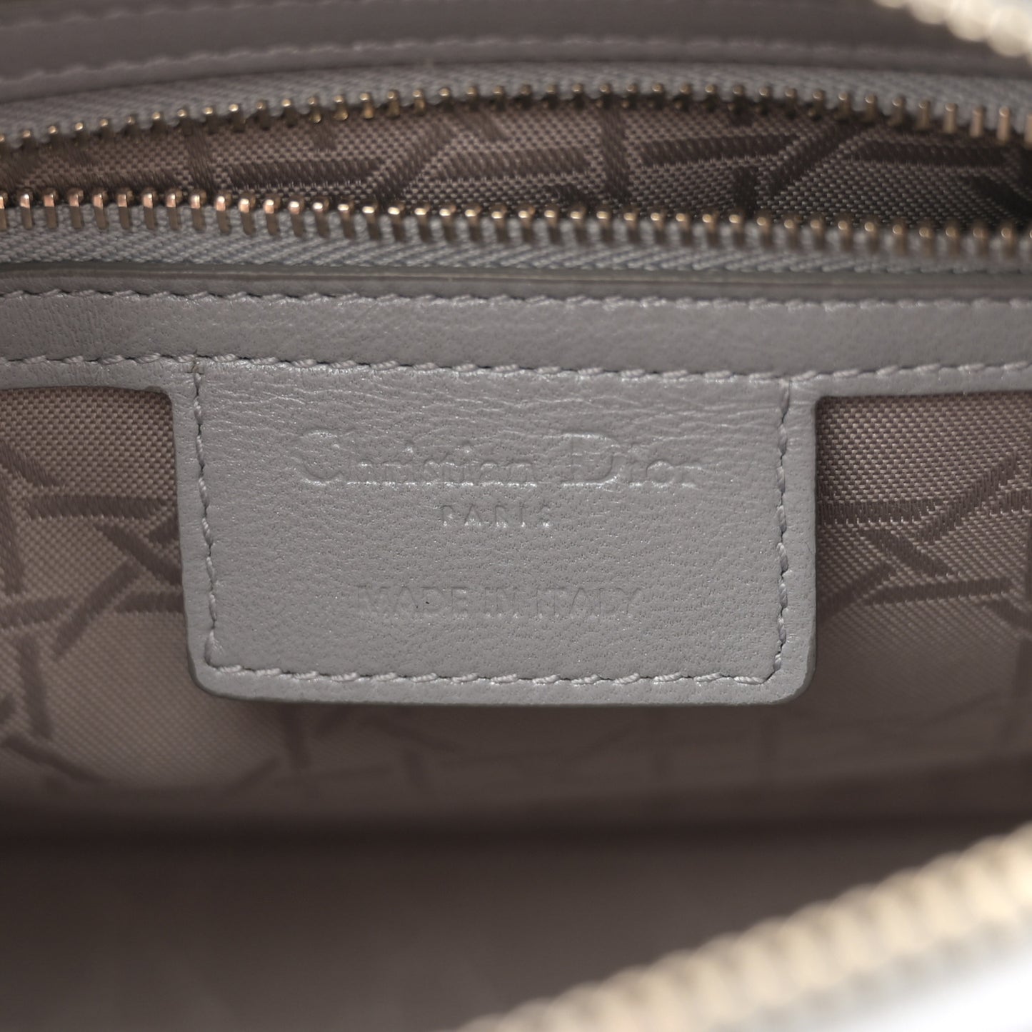 Pearly Lambskin Cannage Medium Lady Dior Grey