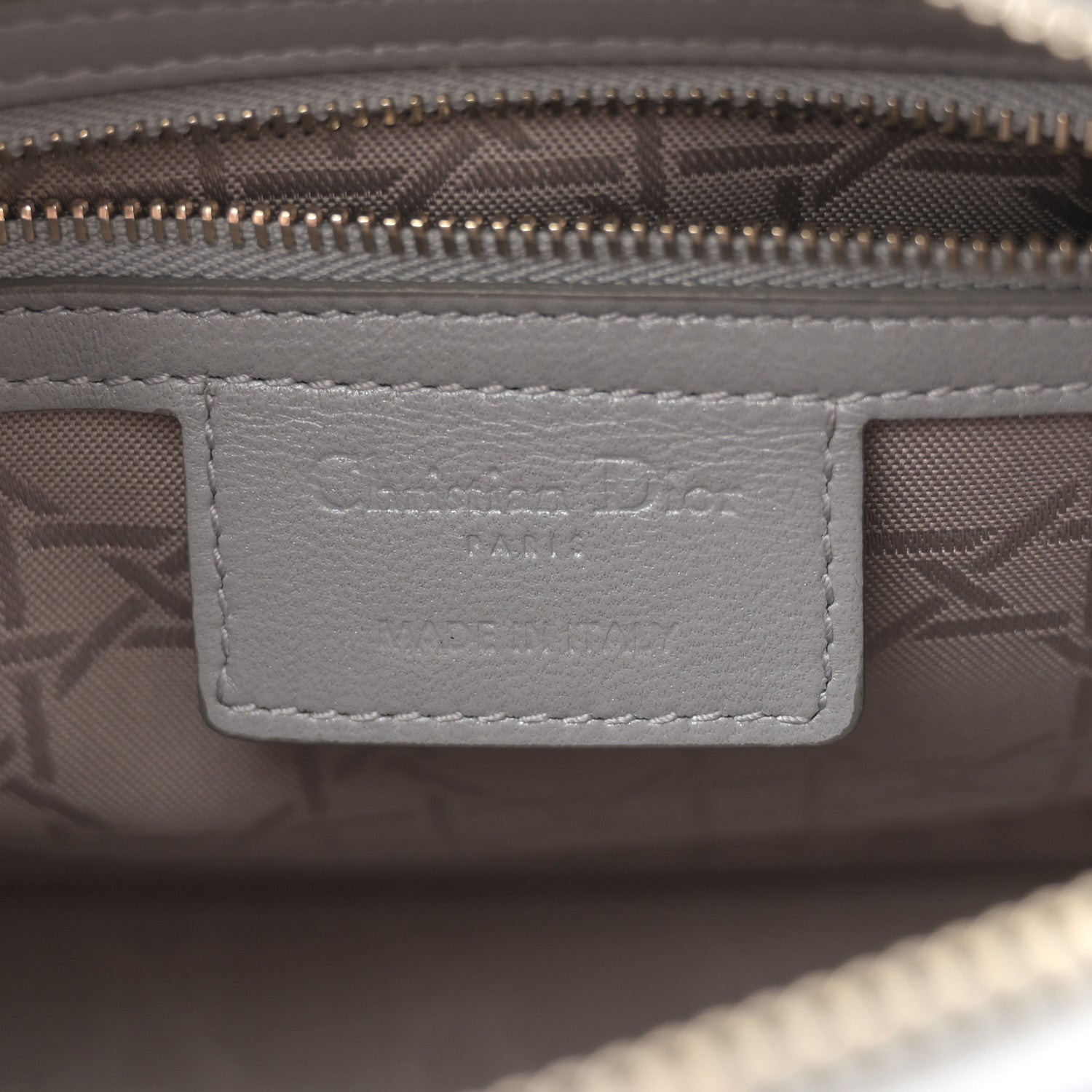 Christian Dior Pearly Lambskin Cannage Medium Lady Dior Grey 6 of 11