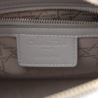 Christian Dior Pearly Lambskin Cannage Medium Lady Dior Grey 6 of 11