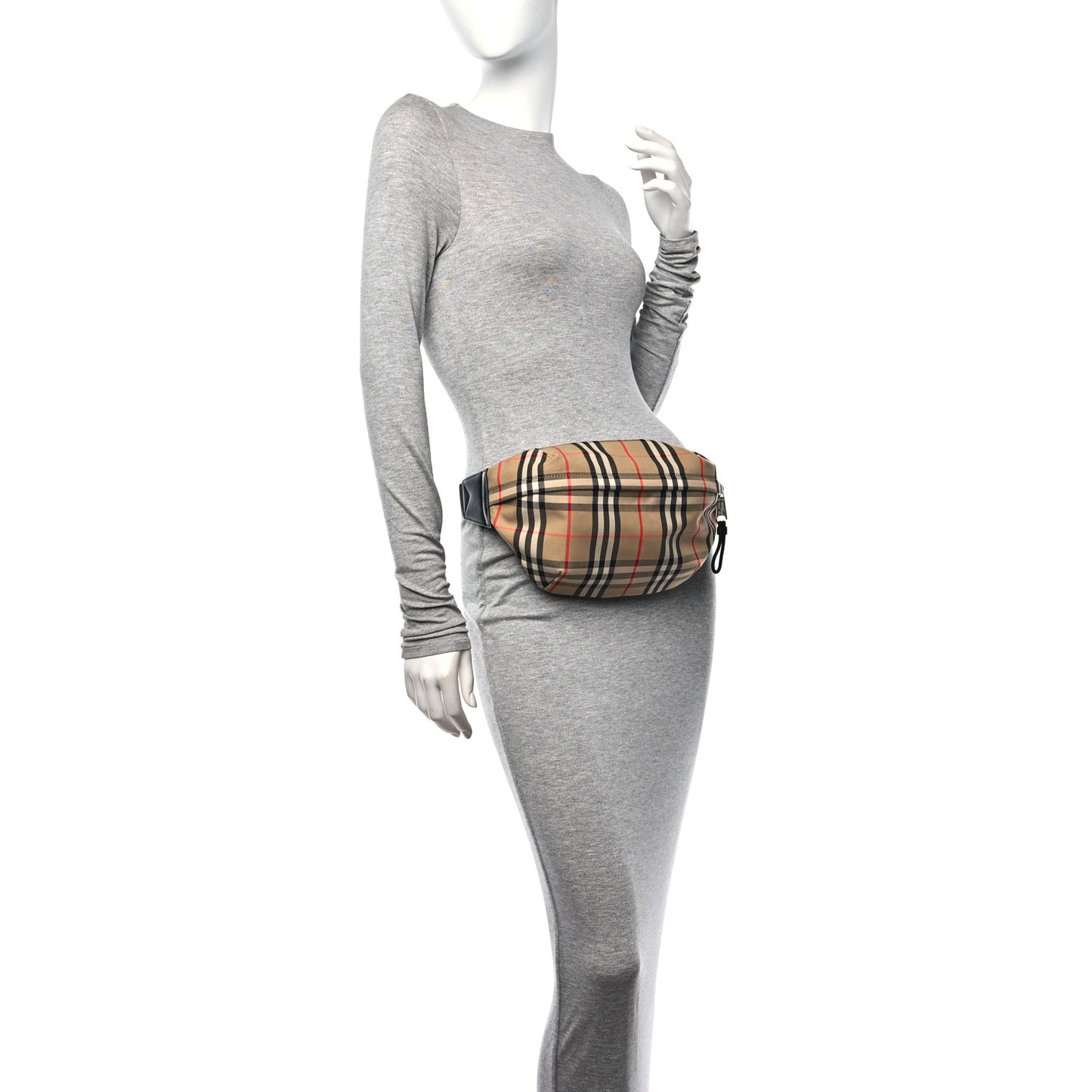 Nylon Vintage Check Medium Sonny Bum Bag Archive Beige Black