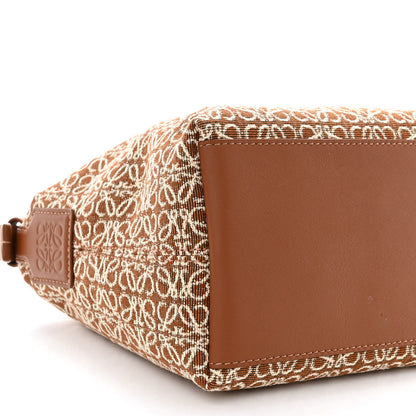 Loewe Jacquard Anagram Calfskin Small Cubi Bag Tan Pecan 9 of 12