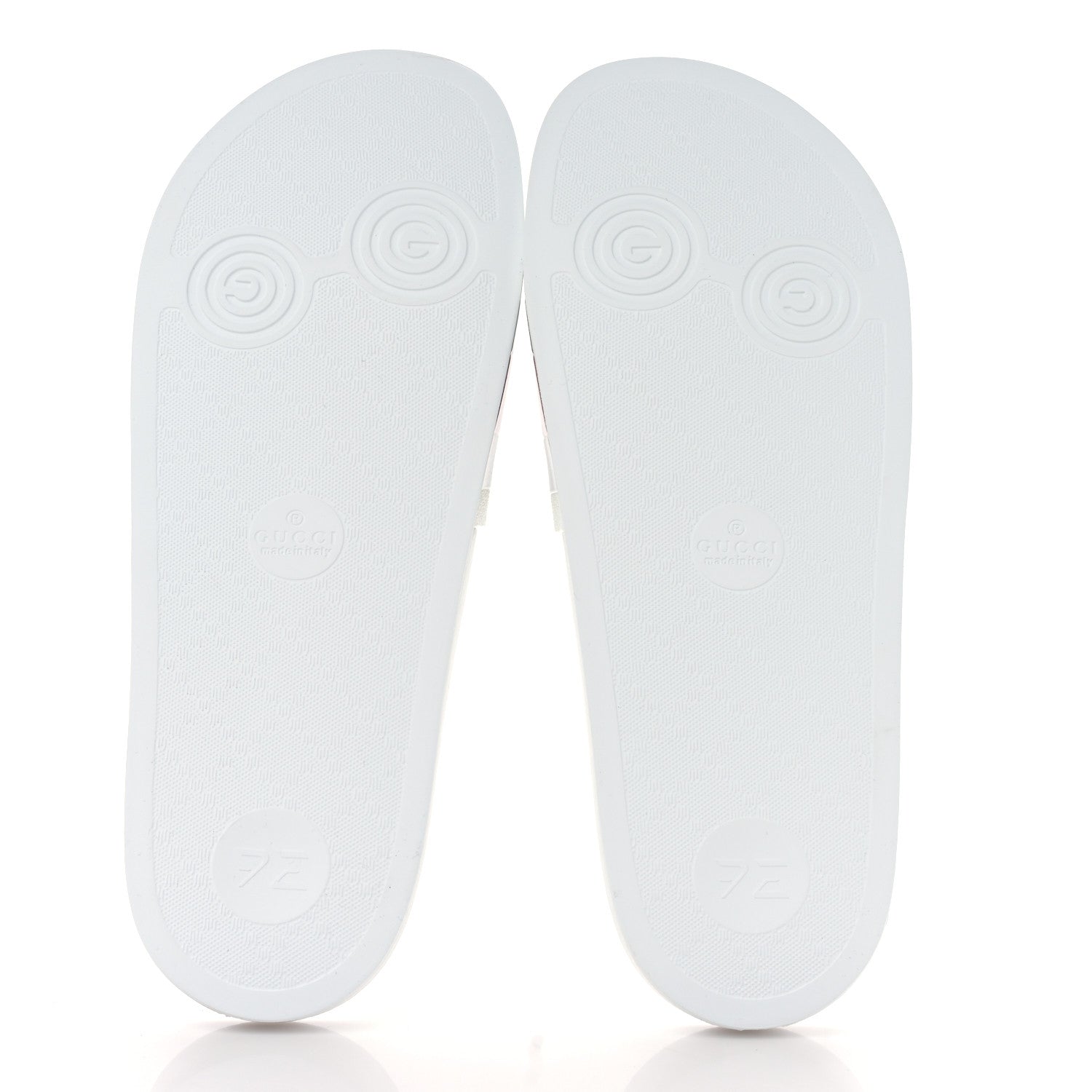 Gucci Rubber Web Mens Pool Slide Sandals 10 Great White 5 of 8