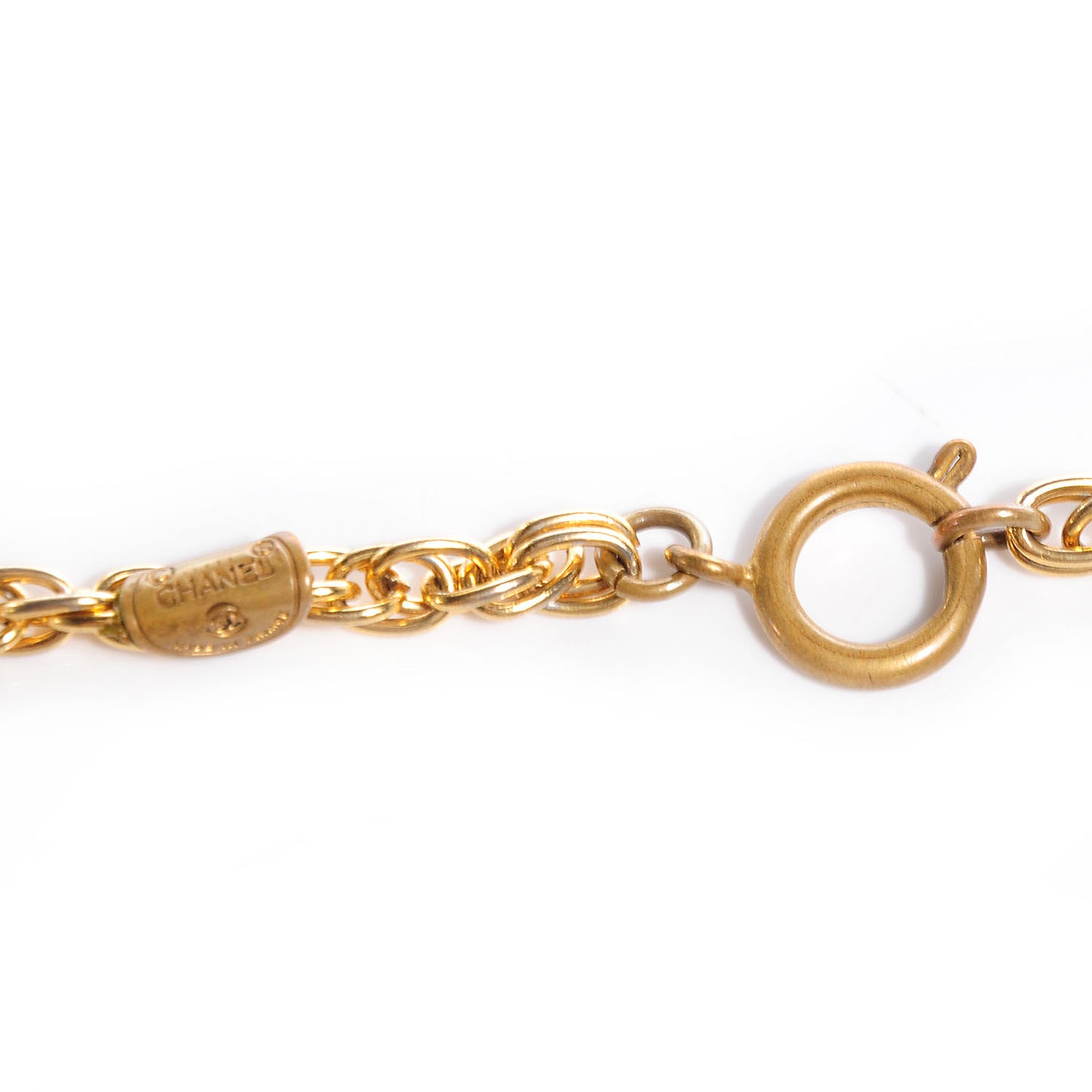 CC Chain Pendant Necklace Gold