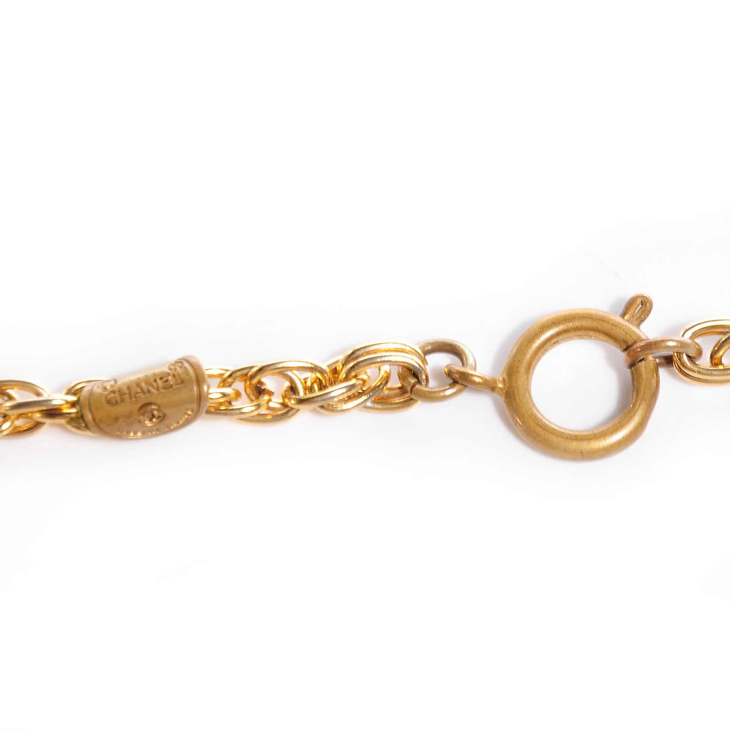 Chanel CC Chain Pendant Necklace Gold 4 of 5