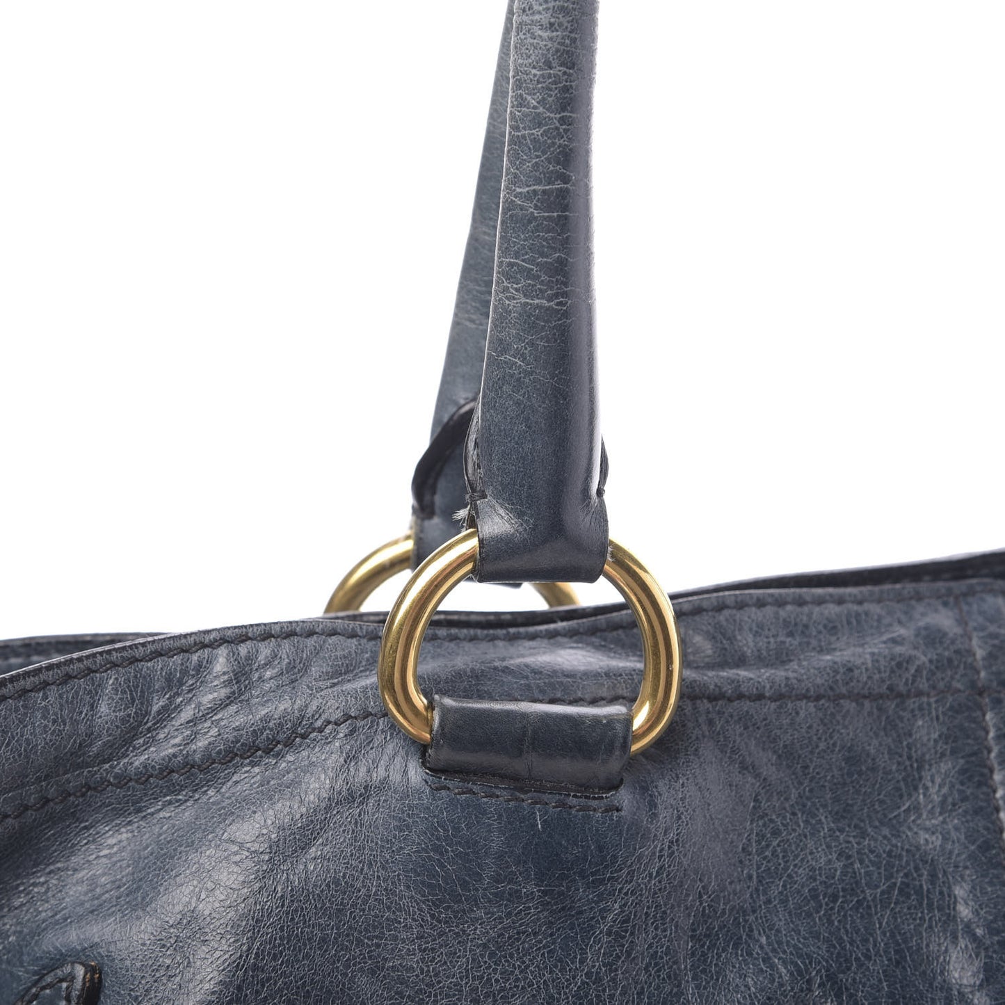 Vitello Shine Tote Denim