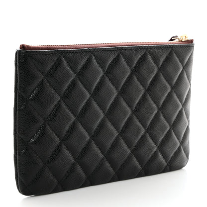 Chanel Caviar Quilted Small Zipped Pouch Black 3 of 8
