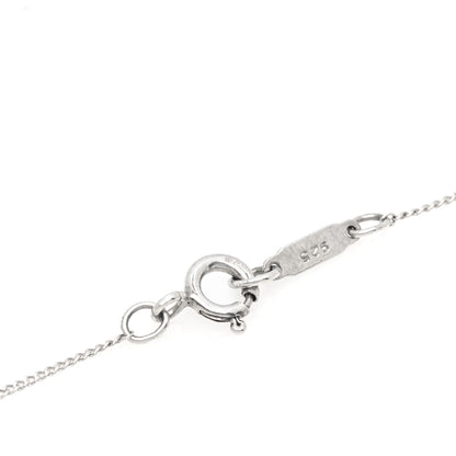 Tiffany Sterling Silver 18K Yellow Gold Heart Ribbon Pendant Necklace 6 of 7