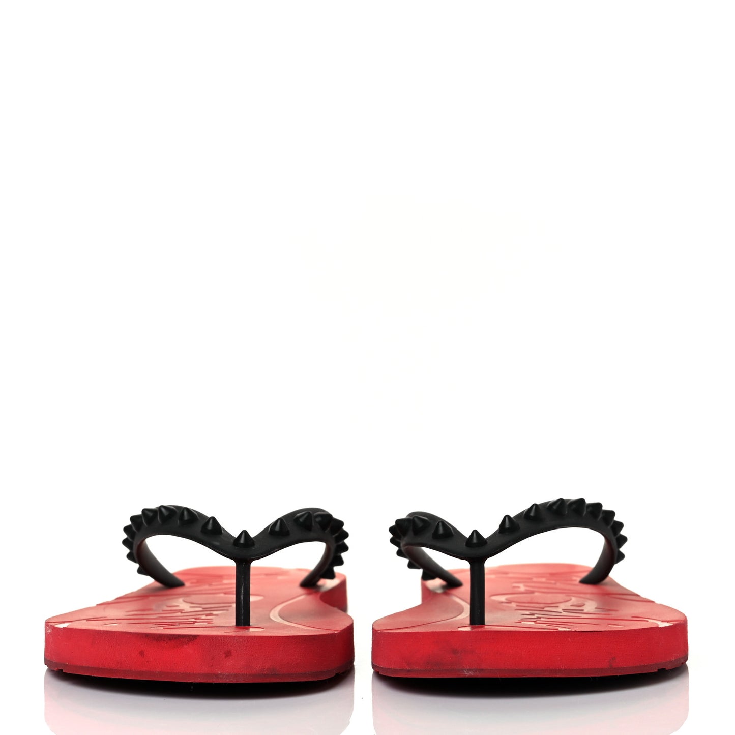 Rubber Spike Loubi Donna Flip Flop 41 Black Red