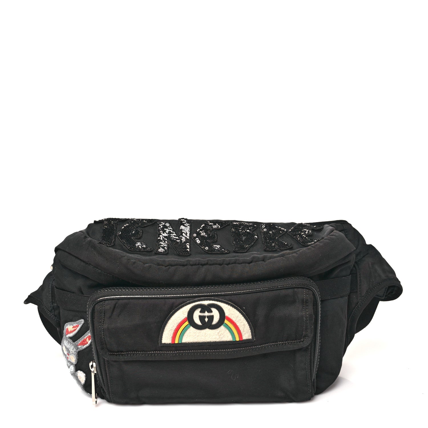 Gucci Nylon Retro Patch Convertible Belt Bag Black 1 of 8