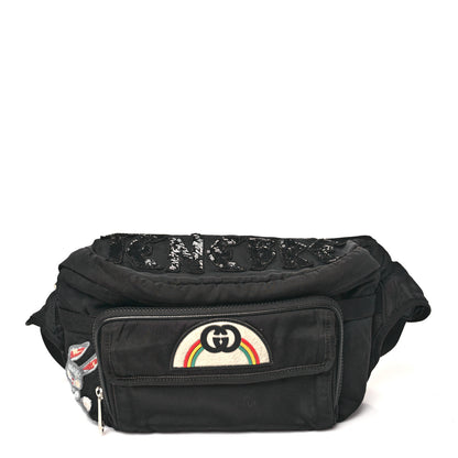 Gucci Nylon Retro Patch Convertible Belt Bag Black 1 of 8