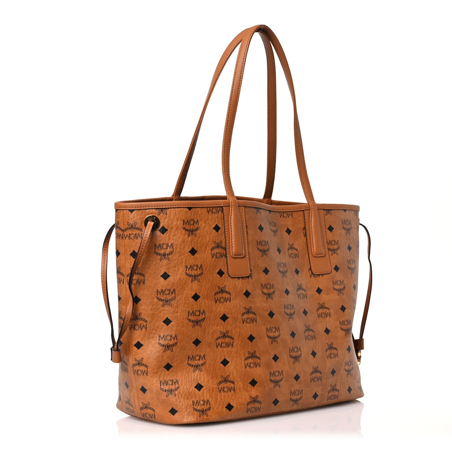 Visetos Medium Liz Reversible Shopper Tote Cognac