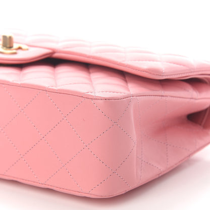 Chanel Lambskin Quilted Medium Double Flap Pink 7 of 9
