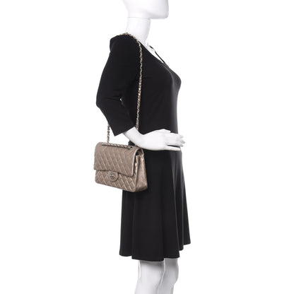 Chanel Metallic Lambskin Quilted Medium Double Flap Gold 2 of 10