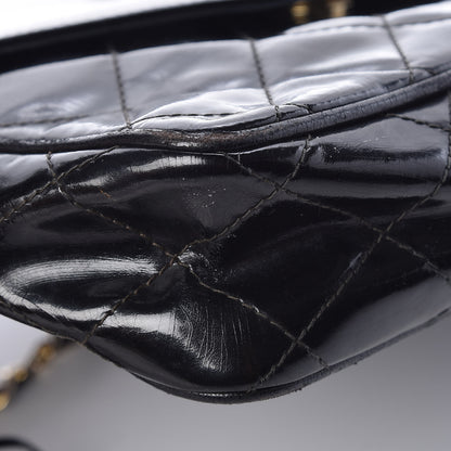 Chanel Patent Quilted Tassel Small Camera Case Black 11 of 14