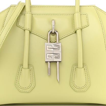 Givenchy Box Calfskin Mini Lock Antigona Shoulder Bag Avocado Green 7 of 9