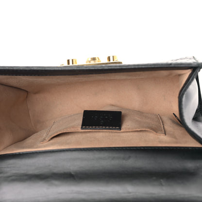 Gucci Guccissima Small Padlock Shoulder Bag Black 4 of 8