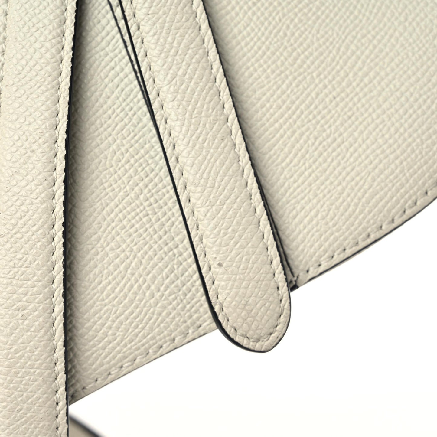 Grained Calfskin Saddle Bag With Strap Latte