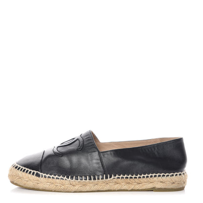 Chanel Lambskin CC Espadrilles 39 Black 1 of 11
