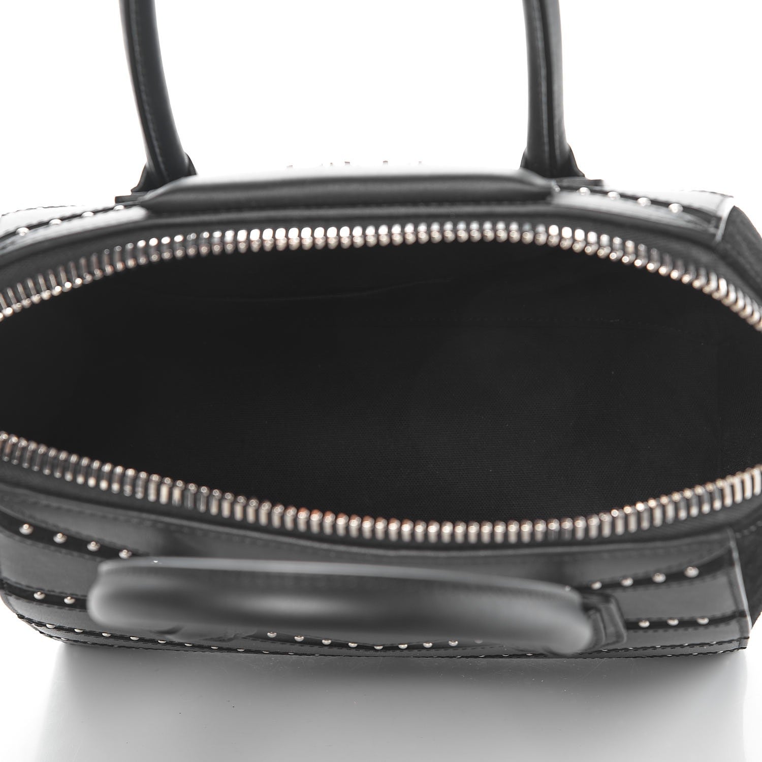 Givenchy Calfskin Suede Small Studded Chevron Antigona Black 5 of 10