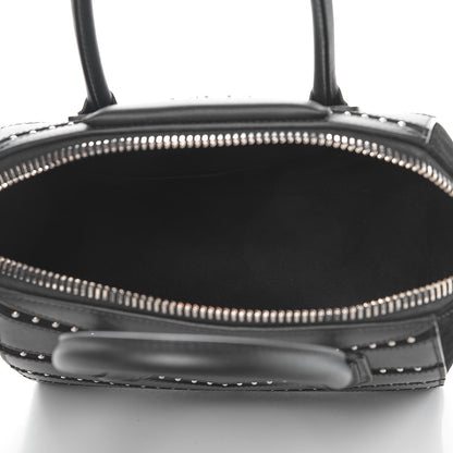 Givenchy Calfskin Suede Small Studded Chevron Antigona Black 5 of 10