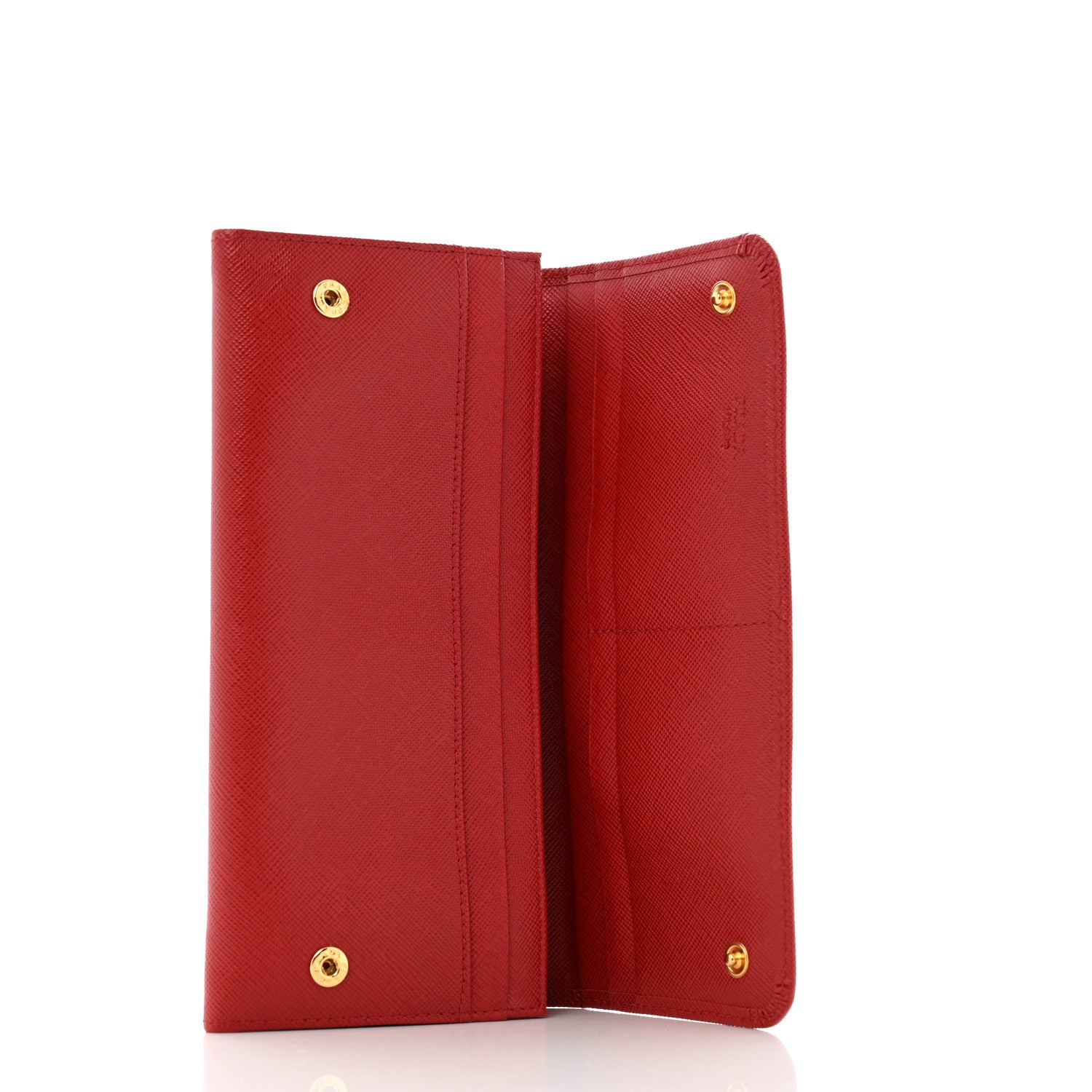 Prada Saffiano Fiocco Bow Continental Wallet Fuoco 5 of 10
