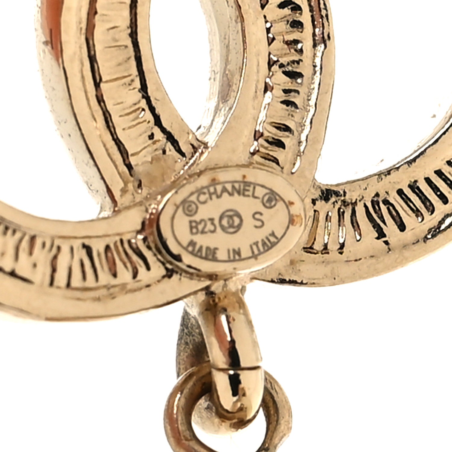 Chanel Crystal Pearl CC Star Bow Drop Earrings Gold 4 of 4