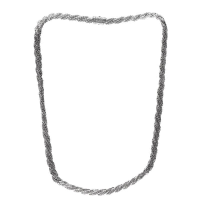 John Hardy Sterling Silver Diamond 6mm Twisted Chain Necklace 3 of 6