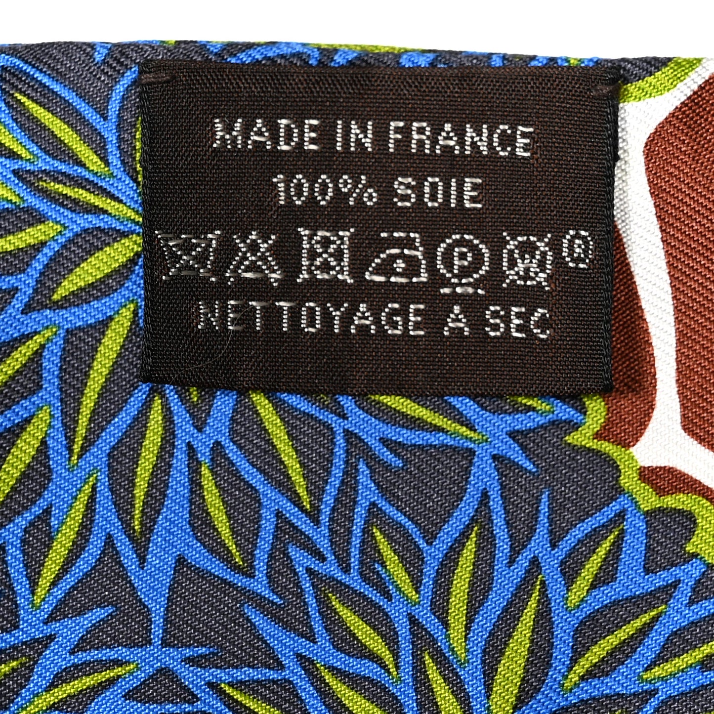 Silk The Three Graces Twilly Bleu Vert Marron