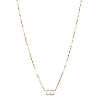 Christian Dior Metal Crystal Clair D Lune Necklace Gold 1 of 5