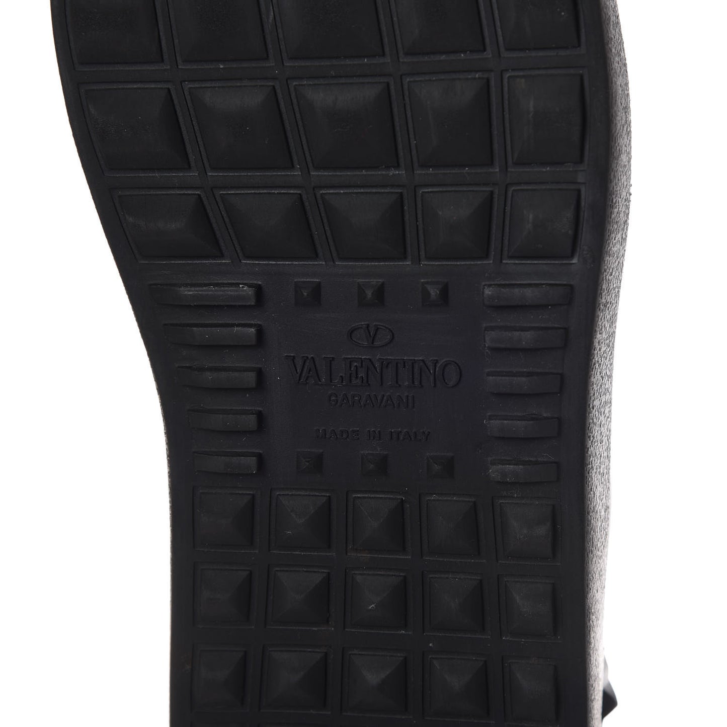 Calfskin Womens Rockstud Open Sneakers 35.5 Black