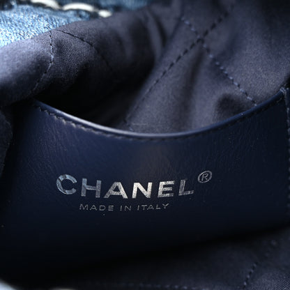 Chanel Denim Stitched Quilted Mini Chanel 22 Blue 7 of 12