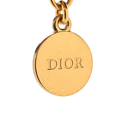 Christian Dior Metal Resin Bead 30 Montaigne Choker Necklace Pink Gold 5 of 5
