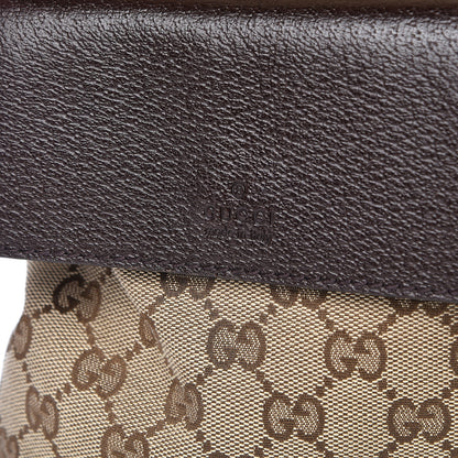 Gucci Monogram Web Medium Double Pocket Messenger Bag Dark Brown 8 of 10