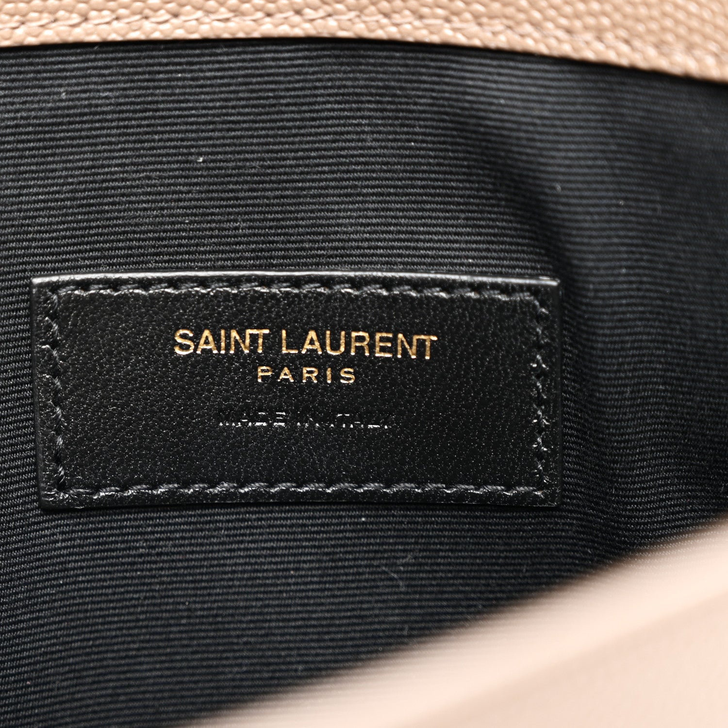 Saint Laurent Grain De Poudre Uptown Pouch Dark Beige 6 of 8